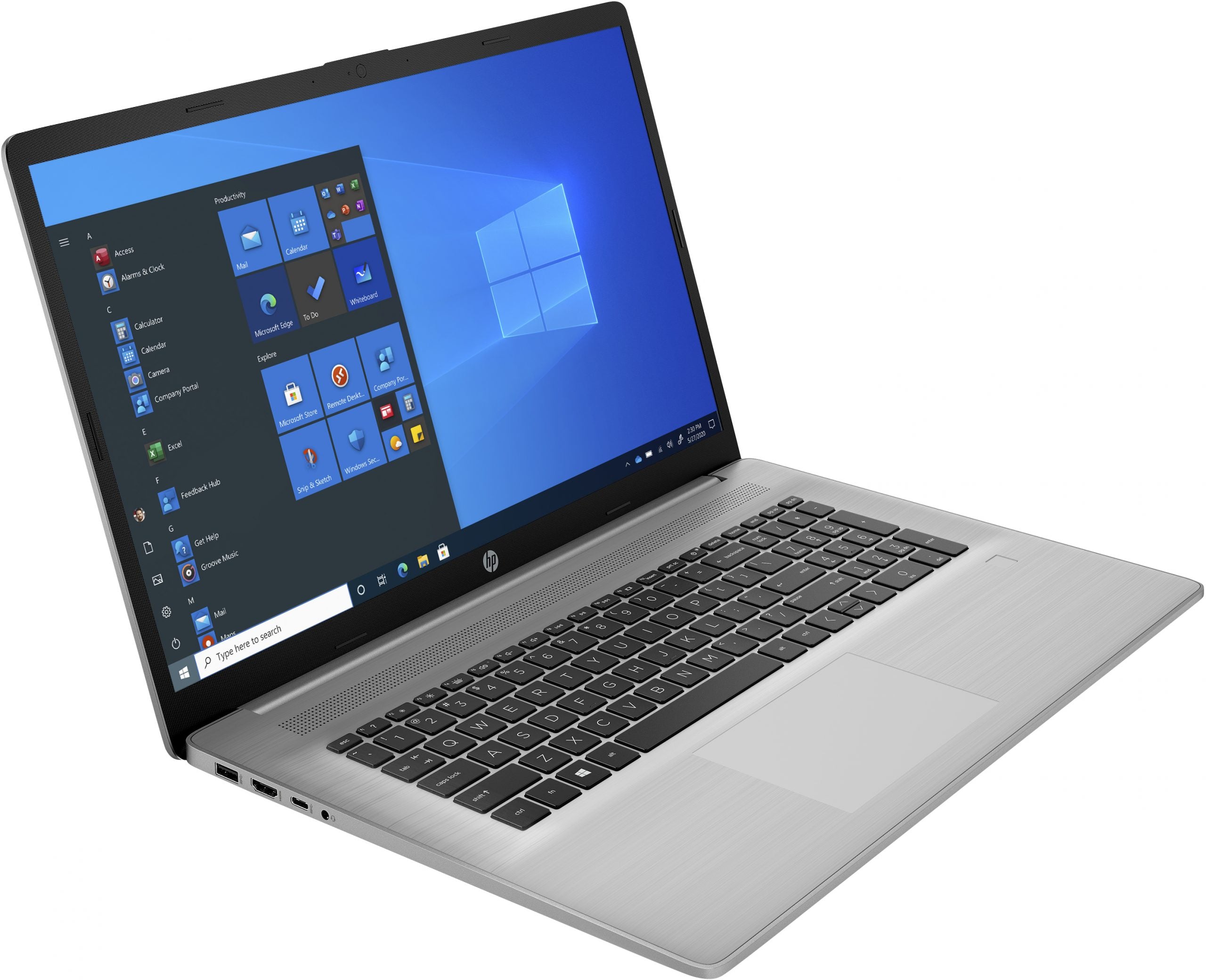 HP 470 G8 open position showing backlit keyboard and 15.6″ FHD display – Core i5 11th Gen, 16 GB RAM, 256 GB SSD